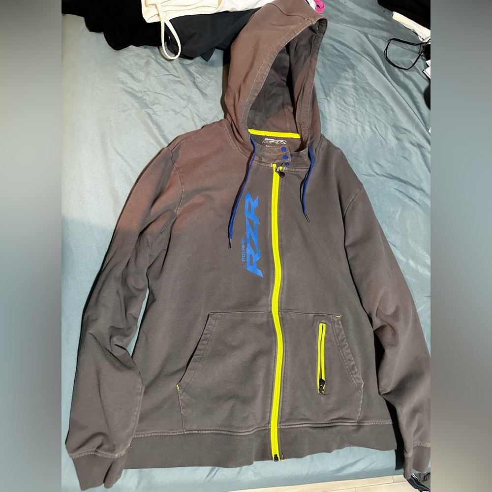 Razer Gray Hoodie Jacket with Yellow Accents
